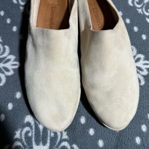 L'Amour Cream Suede Slip-On Shoes